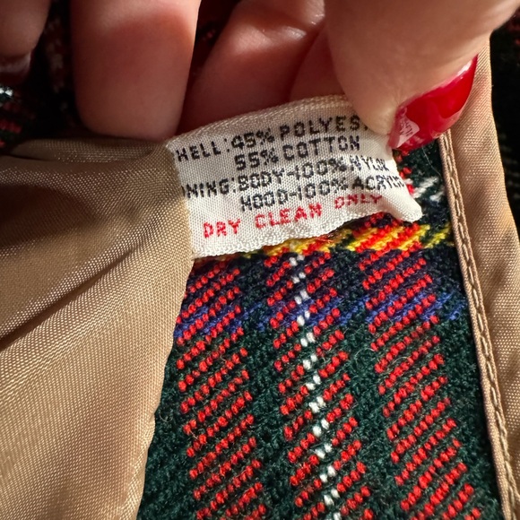 Vintage Khaki Trench Coat with Removable Plaid Liner Tan Belted Overcoat Size 8 - Picture 10 of 16